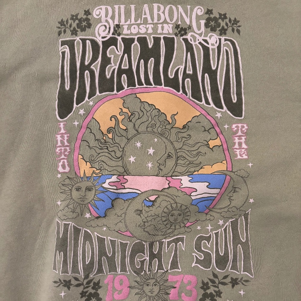 Billabong Green Hoodie, Size Large